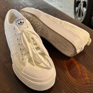 Adidas Classic White Canvas Sneakers